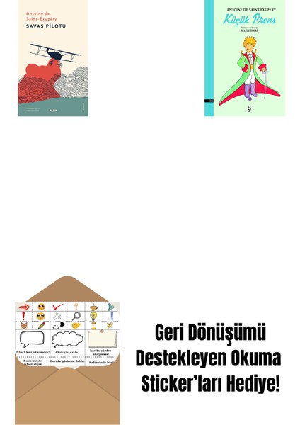 Savaş Pilotu + Küçük Prens + Okuma Sticker'ları