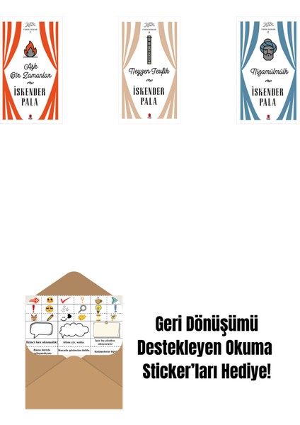 Aşk Bir Zamanlar (Ciltli) + Neyzen Tevfik (Ciltli) + Nizamülmülk (Ciltli) + Okuma Sticker'ları
