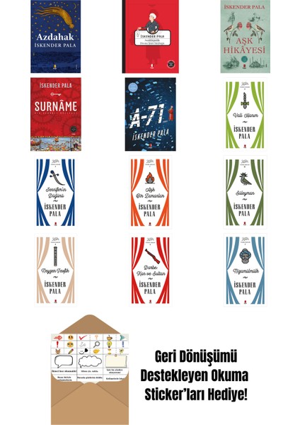 Iskender Pala 12 Kitap Set + Okuma Sticker'ları