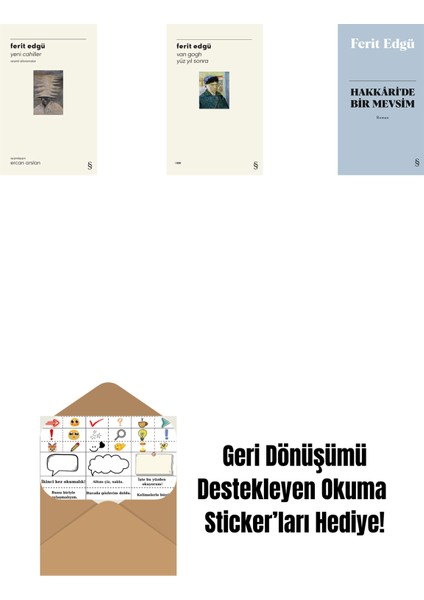 Yeni Cahiller + Van Gogh - Yüz Yıl Sonra + Hakkâri'de Bir Mevsim (Bez Ciltli) + Okuma Sticker'ları