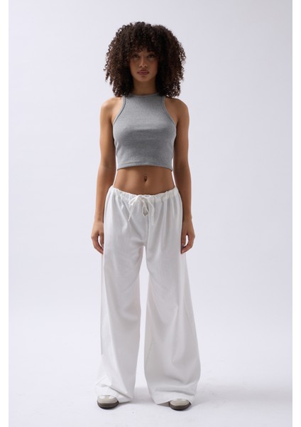 Halter Yaka Gri Crop fiyatları