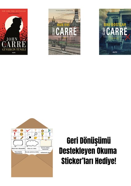 Güvercin Tüneli + Rus Evi + Sıkı Dostlar + Okuma Sticker'ları