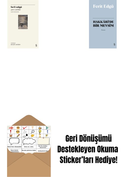 Yeni Cahiller + Hakkâri'de Bir Mevsim (Bez Ciltli) + Okuma Sticker'ları