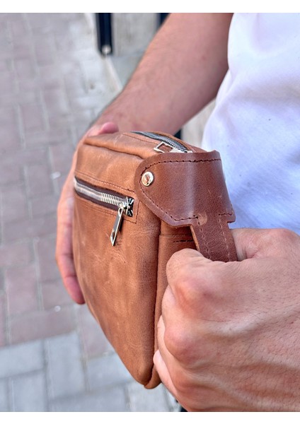 Hakiki Deri Erkek El Çantası | El Taşımalı, Fermuarlı, Kart ve Telefon Için Uygun fiyatları