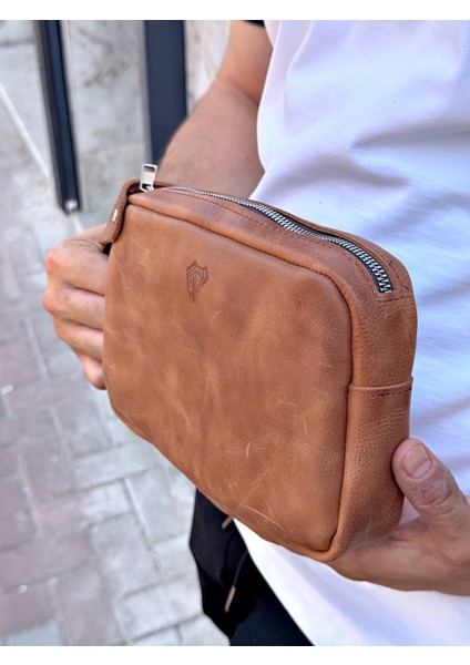 Hakiki Deri Erkek El Çantası | El Taşımalı, Fermuarlı, Kart ve Telefon Için Uygun modelleri