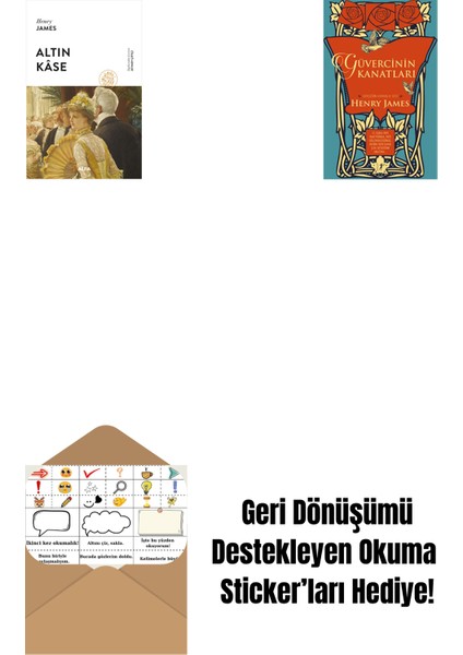 Altın Kâse (Ciltli) + Güvercinin Kanatları (Ciltli) + Okuma Sticker'ları