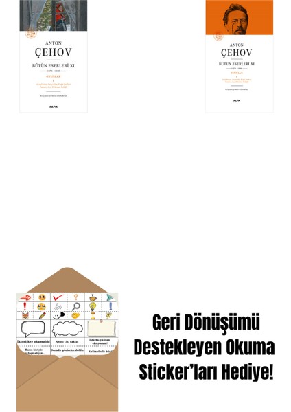 Anton Çehov Bütün Eserleri 11 + Anton Çehov Bütün Eserleri 11 (Ciltli) + Okuma Sticker'ları