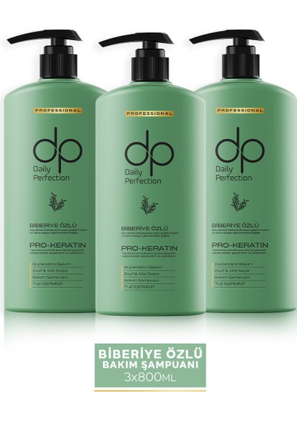 Şampuan Biberiye Özlü 800 ml x 3 Adet