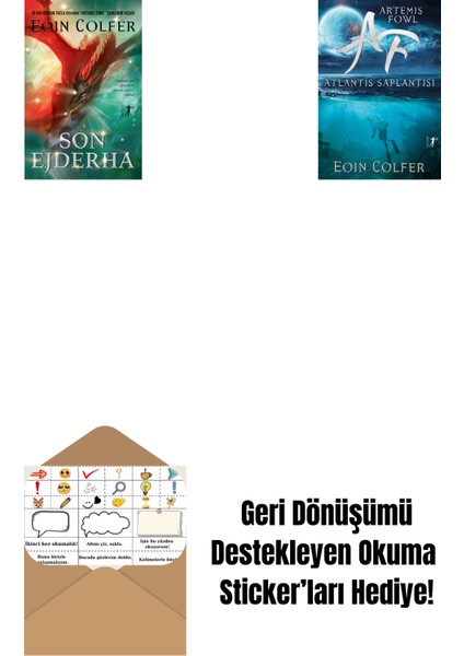 Son Ejderha + Artemis Fowl 7 - Atlantis Saplantısı + Okuma Sticker'ları