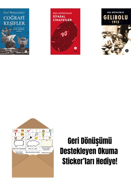 Coğrafi Keşifler + Siyasal Cinayetler + Gelibolu 1915 + Okuma Sticker'ları
