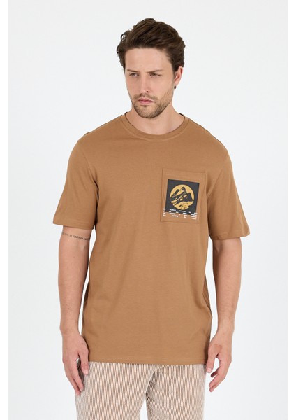 Erkek %100 Pamuk Cep Detaylı Baskılı Tişört – Bisiklet Yaka, Yazlık Model Erkek T-Shirt 0105 fiyatları