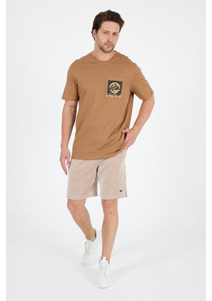 Erkek %100 Pamuk Cep Detaylı Baskılı Tişört – Bisiklet Yaka, Yazlık Model Erkek T-Shirt 0105 modelleri