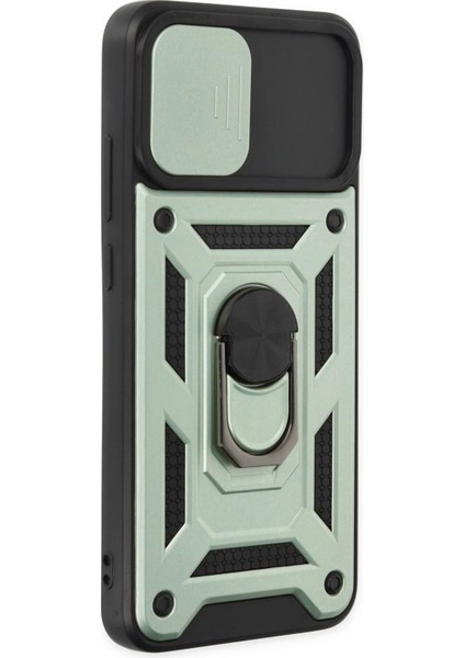 Newface Samsung Galaxy A03 Kılıf Pars Lens Yüzüklü Silikon - Yeşil fiyatları