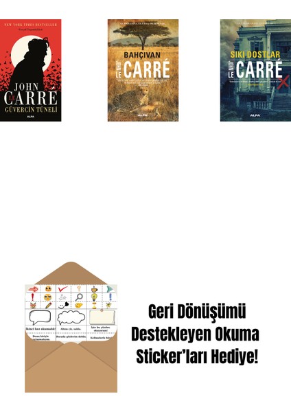 Güvercin Tüneli + Bahçıvan + Sıkı Dostlar + Okuma Sticker'ları
