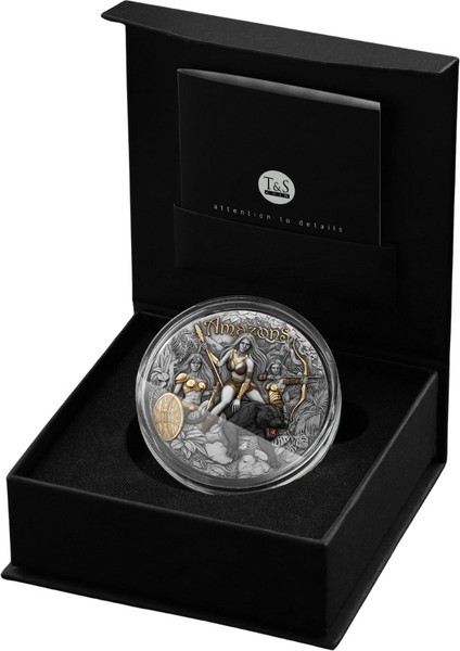 Agakulche Amazonlar Altın Kaplama Gümüş Sikke Coin