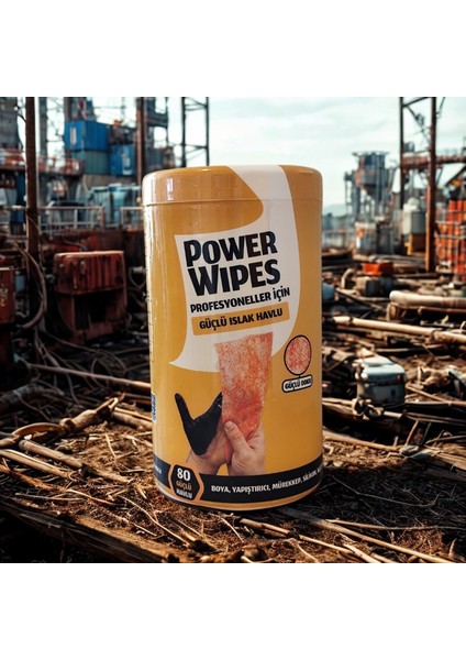 Power Wipes – Profesyoneller Için Güçlü Islak Havlu (80 Adet)
