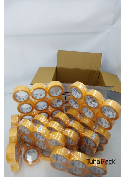 Akrilik Koli Bandı 45MM x 100M Bal Rengi (72 Adet) - Kopmayan Güçlü Koli Bandı modelleri