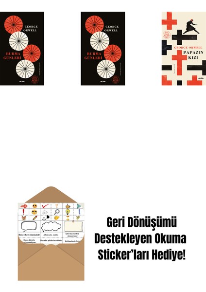 Burma Günleri (Ciltli) + Burma Günleri + Papazın Kızı ( Ciltli ) + Okuma Sticker'ları