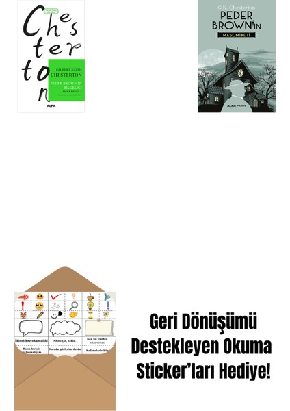 Peder Brown'ın Bilgeliği + Peder Brown'ın Masumiyeti + Okuma Sticker'ları