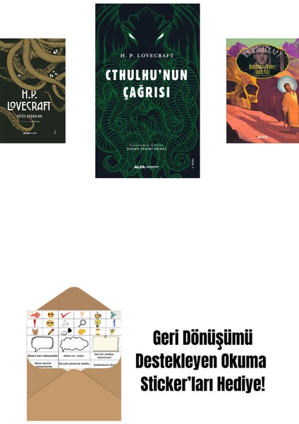 H.p. Lovecraft - Bütün Romanları (Ciltli) + Cthulhu'nun Çağrısı + Herbert West: Diriltici + Okuma Sticker'ları
