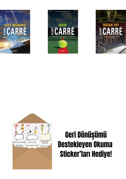 Gece Müdürü + Hain + Insan Avı + Okuma Sticker'ları