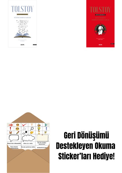 Tolstoy Bütün Eserleri 17 + Tolstoy Bütün Eserleri 15 (Ciltli) + Okuma Sticker'ları