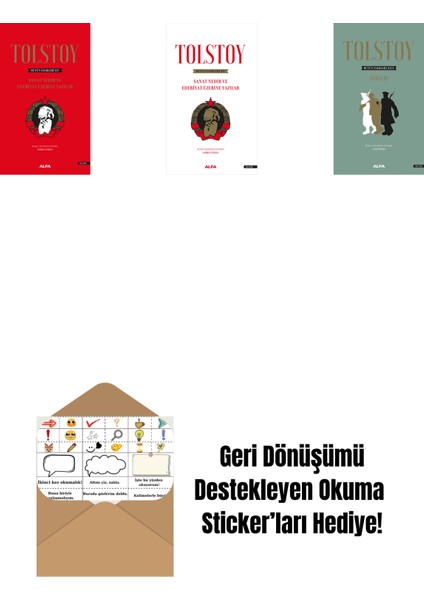 Tolstoy Bütün Eserleri 15 (Ciltli) + Tolstoy Bütün Eserleri 15 + Tolstoy Bütün Eserleri 13 (Ciltli) + Okuma Sticker'ları