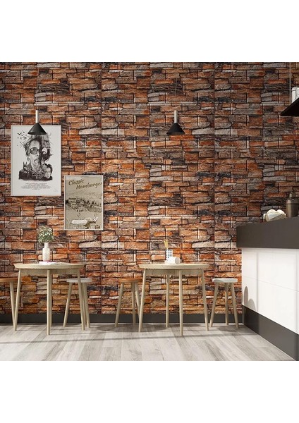 70X38 cm Kendinden Yapışkanlı 3D Boyut Duvar Kaplama Kağıdı Paneli fırsatları