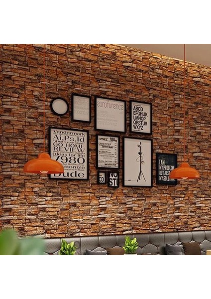 70X38 cm Kendinden Yapışkanlı 3D Boyut Duvar Kaplama Kağıdı Paneli indirimleri