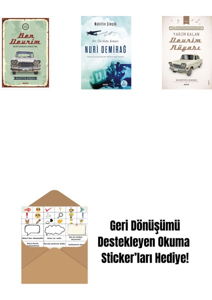 Ben Devrim + Nuri Demirağ + Yarım Kalan Devrim Rüyası + Okuma Sticker'ları