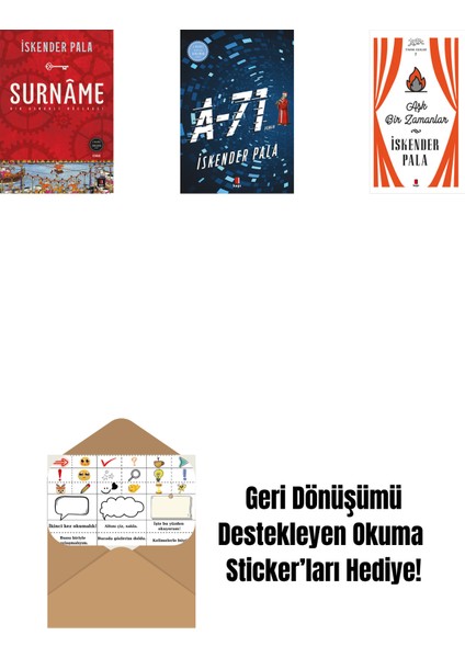 Surnâme - Bir Osmanlı Mâcerası + A-71 + Aşk Bir Zamanlar (Ciltli) + Okuma Sticker'ları
