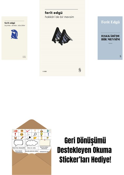Biçimler, Renkler, Sözcükler + Hakkâri'de Bir Mevsim + Hakkâri'de Bir Mevsim (Bez Ciltli) + Okuma Sticker'ları