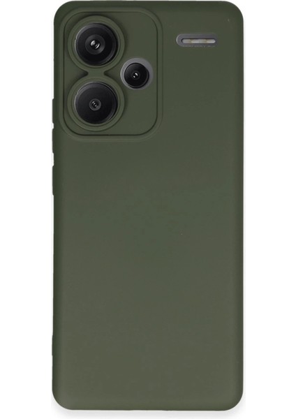 Newface Xiaomi Redmi Note 13 Pro Plus Kılıf Nano Içi Kadife Silikon - Koyu Yeşil