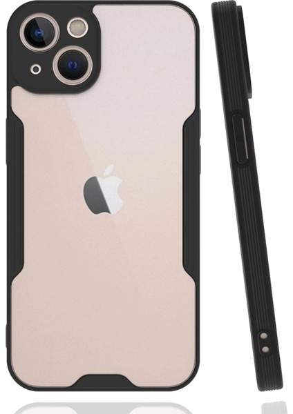 Newface iPhone 14 Kılıf Platin Silikon - Siyah