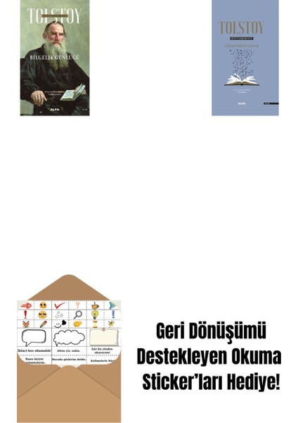 Tolstoy Bütün Eserleri 16 + Tolstoy Bütün Eserleri 17 (Ciltli) + Okuma Sticker'ları
