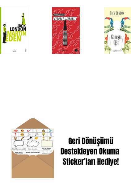 Martin Eden + Cinayet Şirketi + Güneşin Oğlu + Okuma Sticker'ları