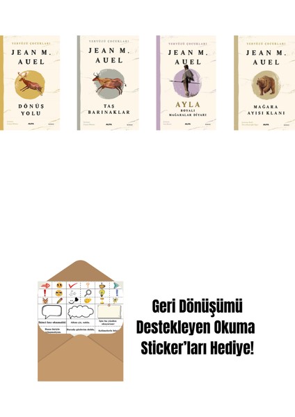 Jean M. Auel 4 Kitap Set + Okuma Sticker'ları