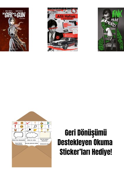 The Girl With The Gun + Afili Hafiye + Fink + Okuma Sticker'ları