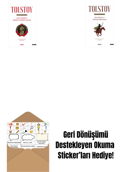 Tolstoy Bütün Eserleri 15 + Tolstoy Bütün Eserleri 14 + Okuma Sticker'ları