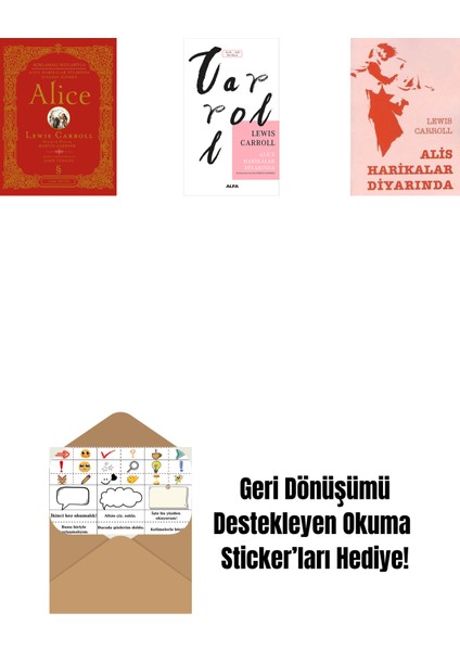 Alice (Ciltli) + Alice Harikalar Diyarında + Alis Harikalar Diyarında + Okuma Sticker'ları