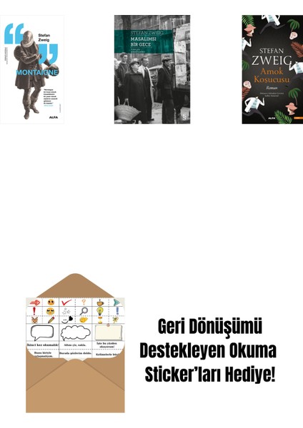Montaigne + Masalımsı Bir Gece + Amok Koşucusu + Okuma Sticker'ları