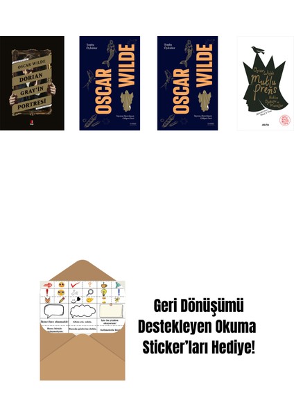 Oscar Wilde 4 Kitap Set + Okuma Sticker'ları