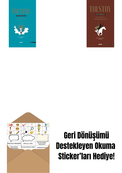 Tolstoy Bütün Eserleri 18 (Ciltli) + Tolstoy Bütün Eserleri 14 (Ciltli) + Okuma Sticker'ları