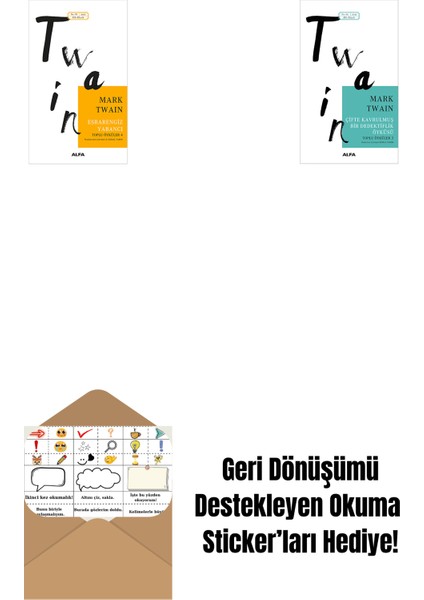 Esrarengiz Yabancı + Çifte Kavrulmuş Bir Dedektiflik Öyküsü + Okuma Sticker'ları