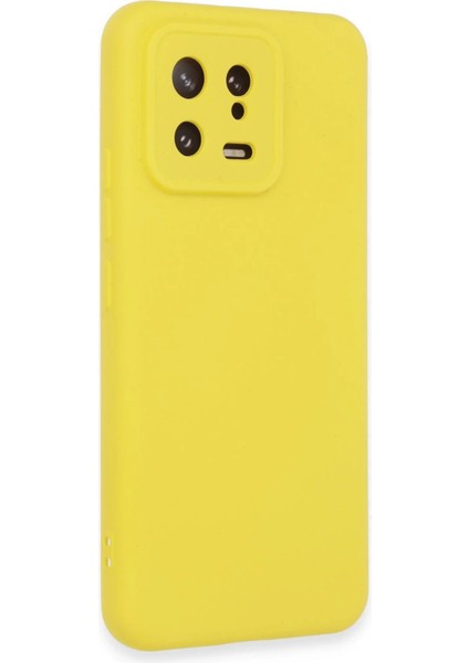 Newface Xiaomi Mi 13 Kılıf Nano Içi Kadife Silikon - Sarı fiyatları
