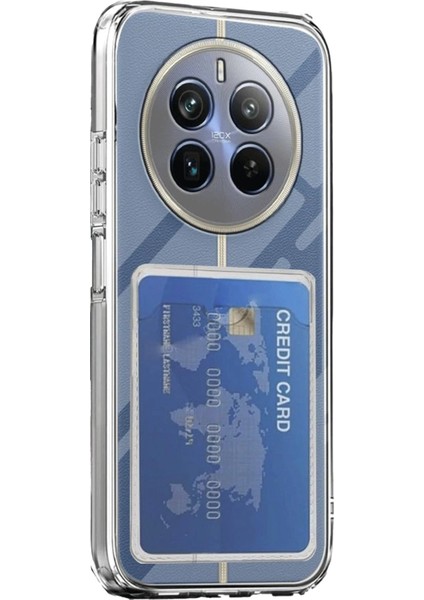Newface Realme 12 Pro Kılıf Kart Şeffaf Silikon - Şeffaf