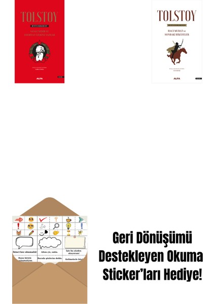 Tolstoy Bütün Eserleri 15 (Ciltli) + Tolstoy Bütün Eserleri 14 + Okuma Sticker'ları