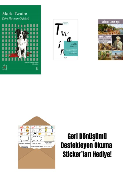 Everest Açıkhava 41 - Dört Hayvan Öyküsü + Çifte Kavrulmuş Bir Dedektiflik Öyküsü + Eskimo Kızının Aşkı + Okuma Sticker'ları