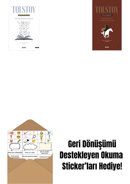Tolstoy Bütün Eserleri 17 + Tolstoy Bütün Eserleri 14 (Ciltli) + Okuma Sticker'ları