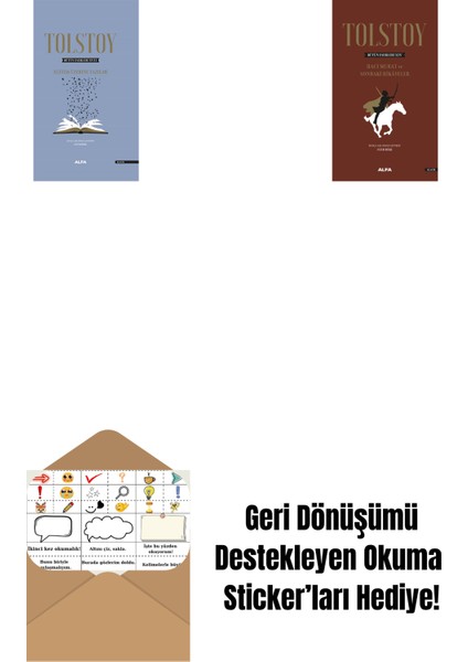 Tolstoy Bütün Eserleri 17 (Ciltli) + Tolstoy Bütün Eserleri 14 (Ciltli) + Okuma Sticker'ları
